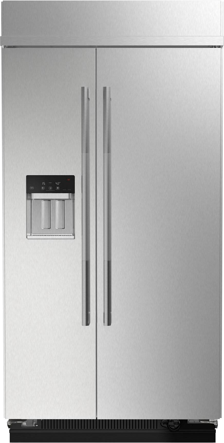 Front. JennAir - 25.5 Cu. Ft. Side-by-Side Refrigerator with Water Dispenser - Stainless Steel.