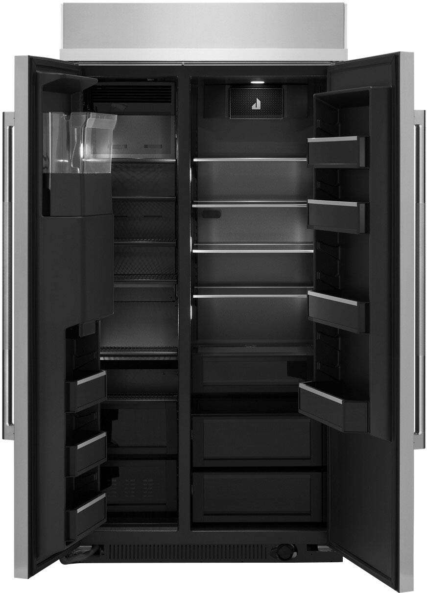 Alt View 1. JennAir - 25.5 Cu. Ft. Side-by-Side Refrigerator with Water Dispenser - Stainless Steel.