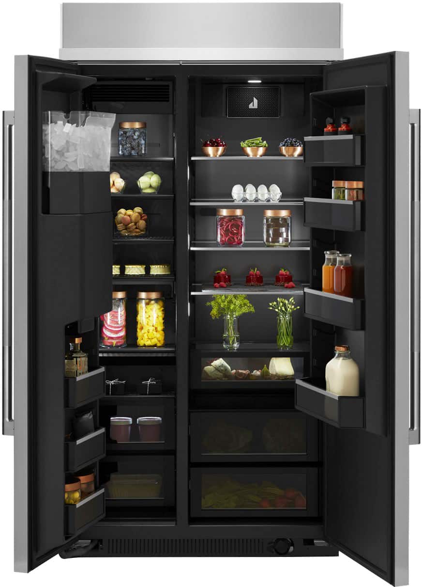 Alt View 2. JennAir - 25.5 Cu. Ft. Side-by-Side Refrigerator with Water Dispenser - Stainless Steel.