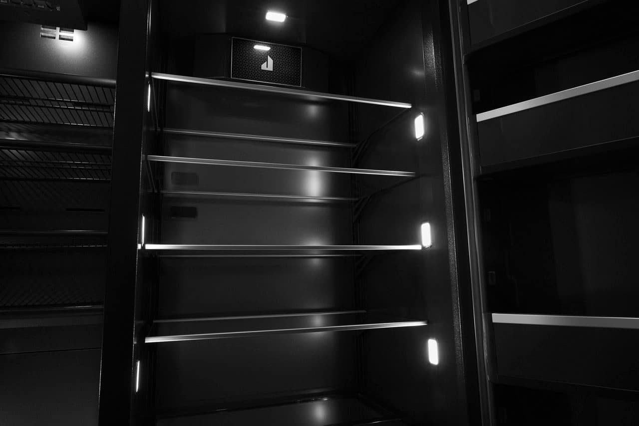 Alt View 3. JennAir - 25.5 Cu. Ft. Side-by-Side Refrigerator with Water Dispenser - Stainless Steel.