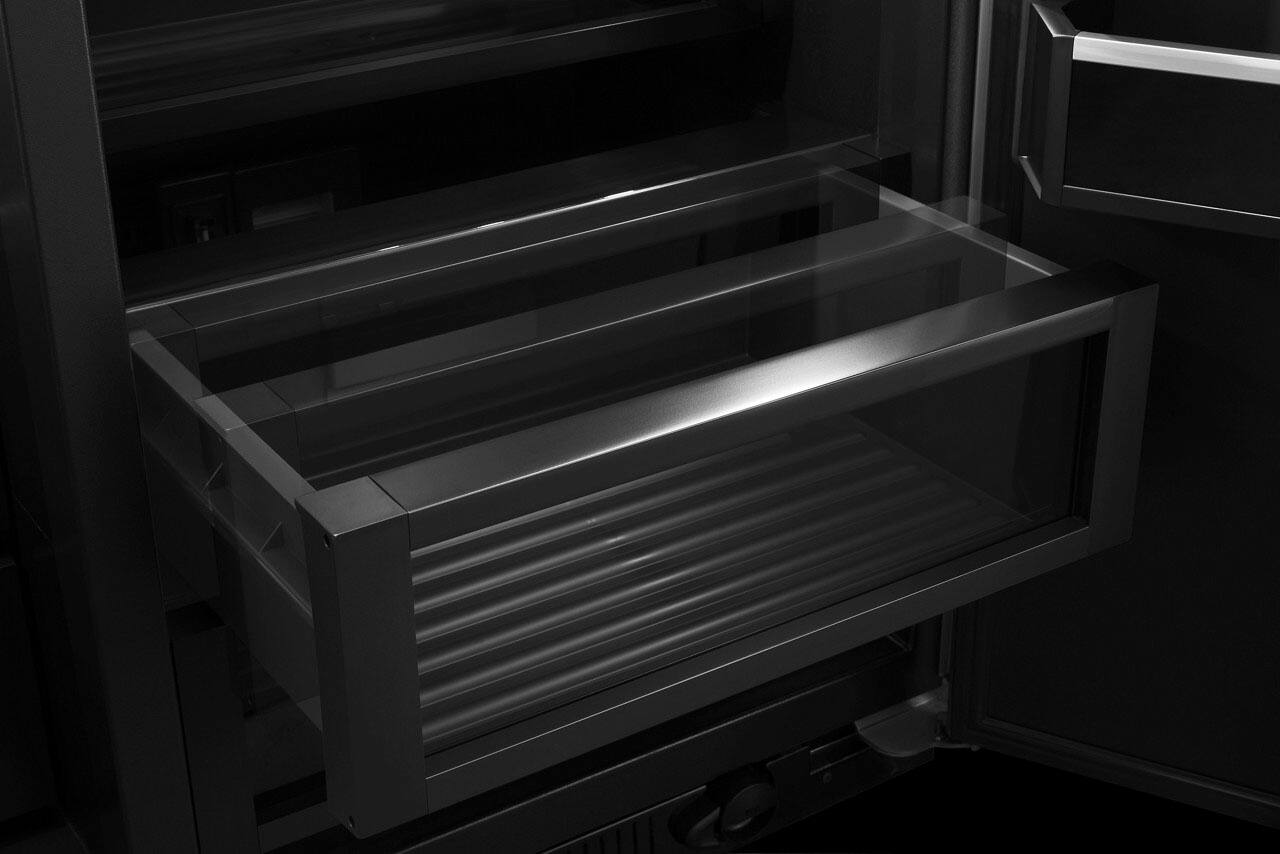 Alt View 4. JennAir - 25.5 Cu. Ft. Side-by-Side Refrigerator with Water Dispenser - Stainless Steel.