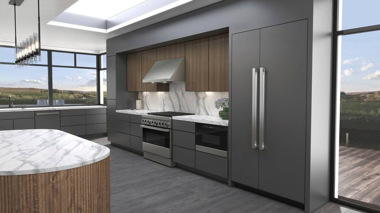 Alt View 11. JennAir - 25.5 Cu. Ft. Side-by-Side Refrigerator with Capacitive Touch Controls - Custom Panel Ready.