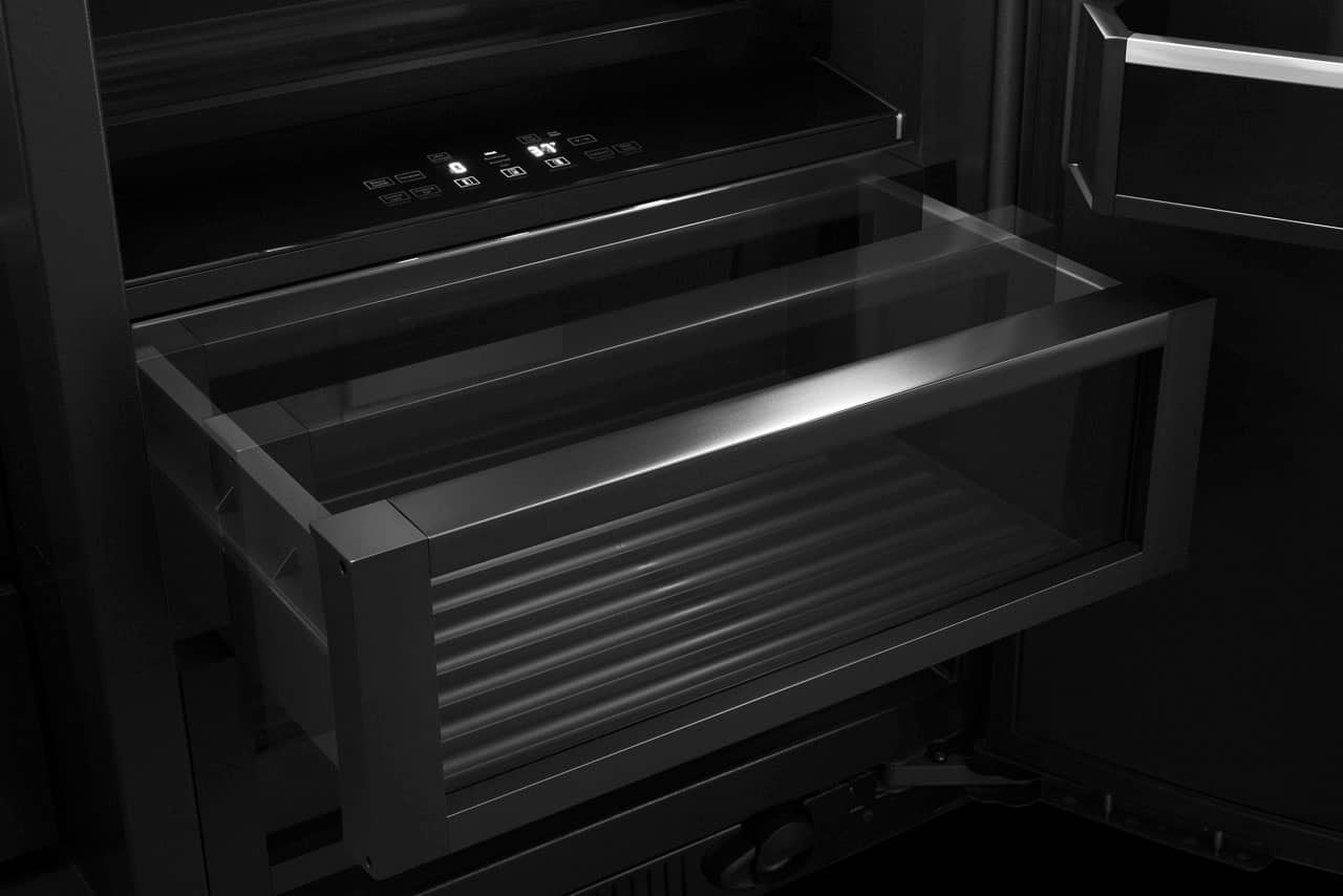 Alt View 5. JennAir - 25.5 Cu. Ft. Side-by-Side Refrigerator with Capacitive Touch Controls - Custom Panel Ready.