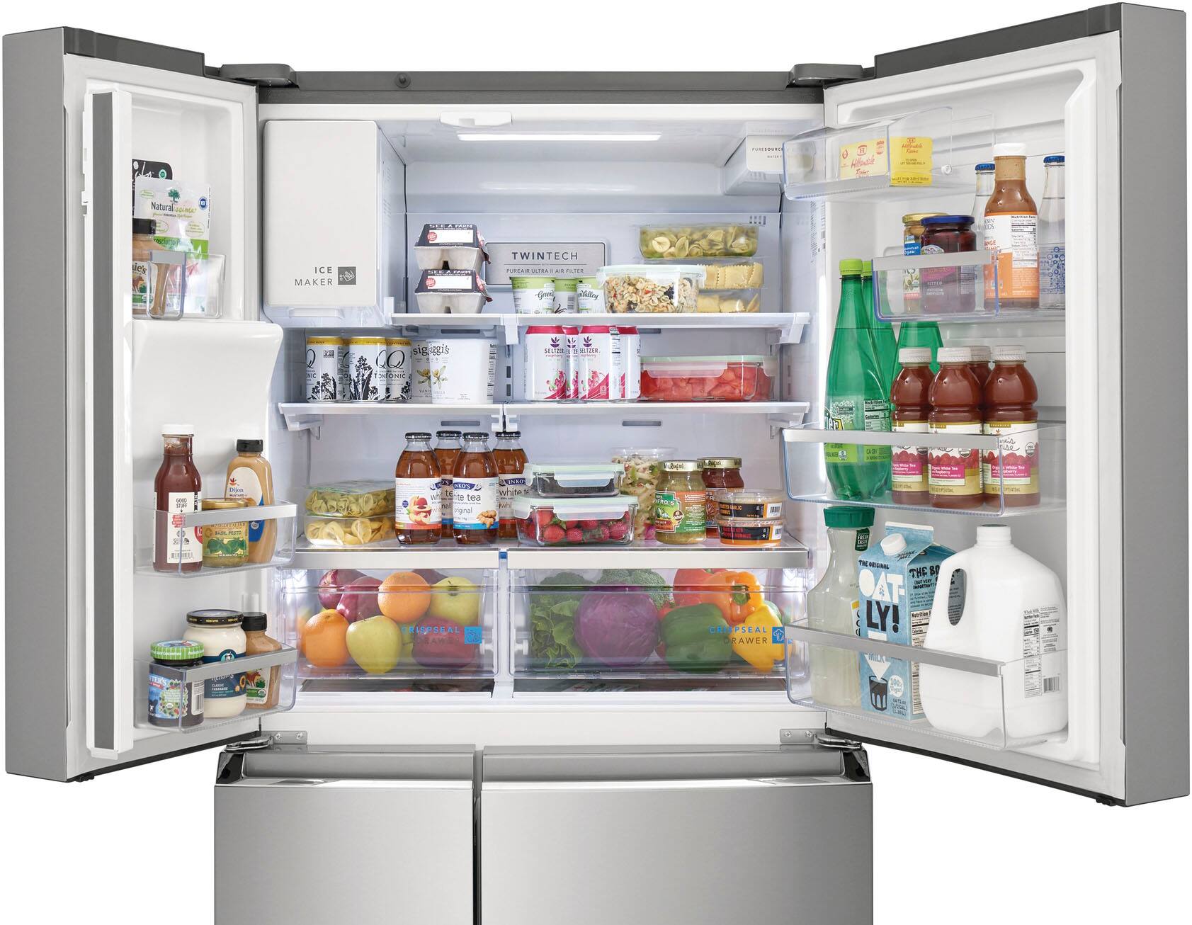 Alt View 15. Frigidaire - Gallery 21.3 Cu. Ft. Counter-Depth 4-Door Refrigerator - Stainless steel.