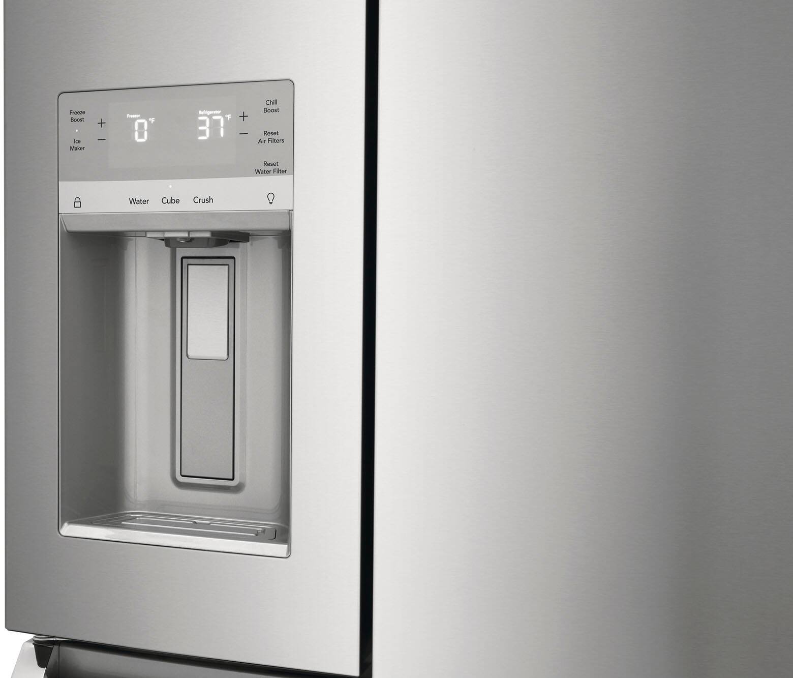 Alt View 20. Frigidaire - Gallery 21.3 Cu. Ft. Counter-Depth 4-Door Refrigerator - Stainless steel.