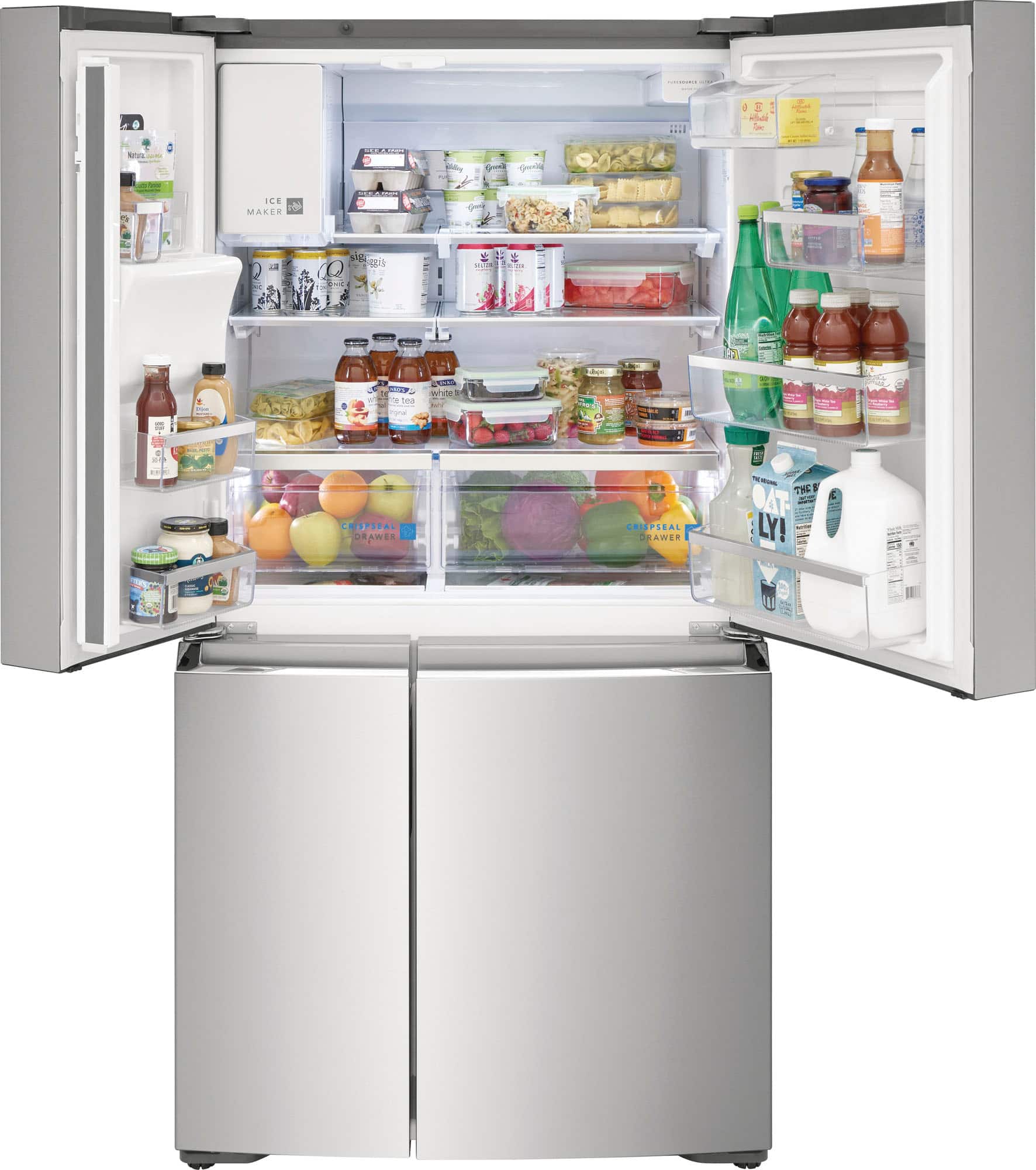 Alt View 2. Frigidaire - Gallery 21.3 Cu. Ft. Counter-Depth 4-Door Refrigerator - Stainless steel.