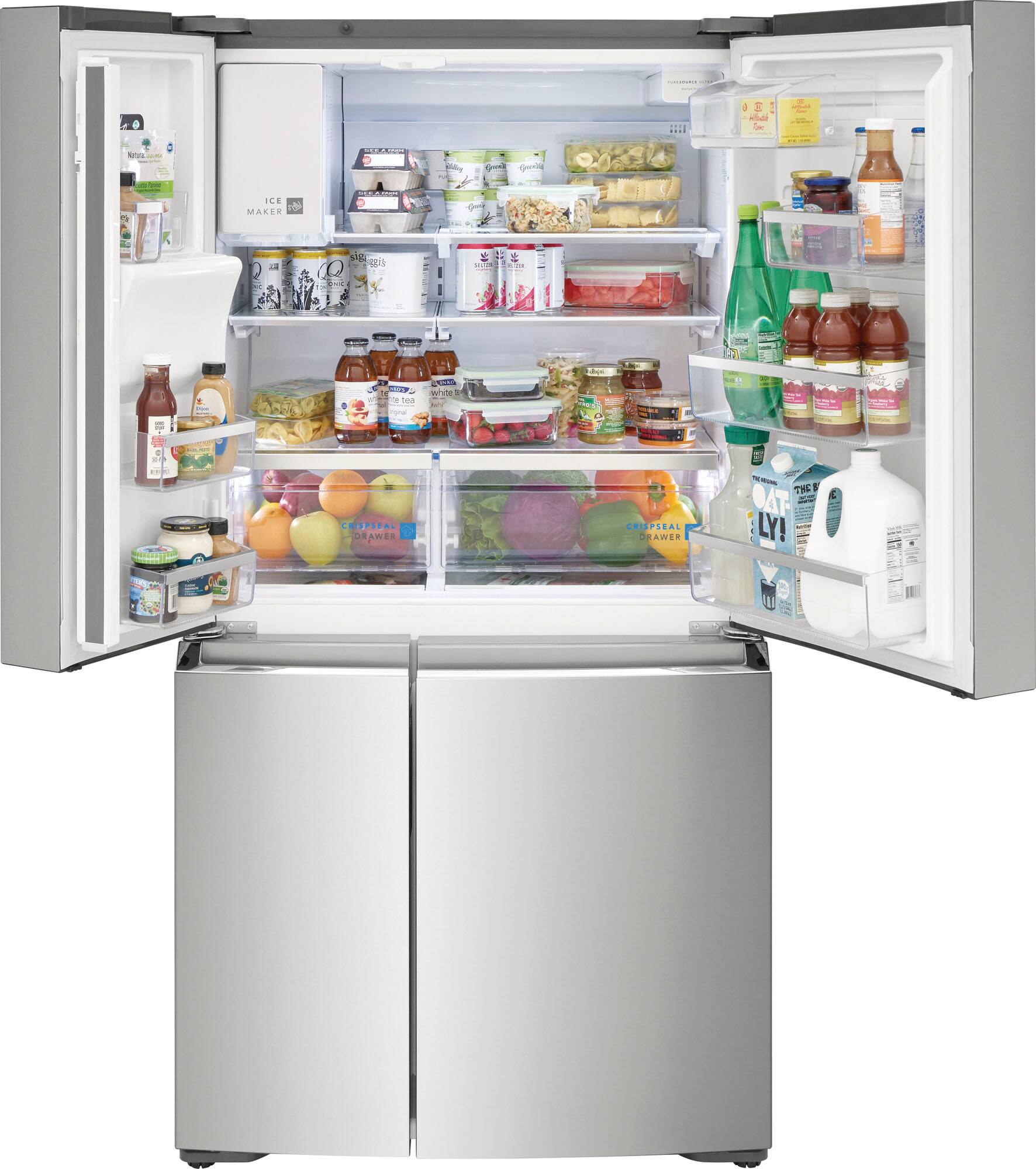Alt View 2. Frigidaire - Gallery 21.3 Cu. Ft. Counter-Depth 4-Door Refrigerator - Stainless steel.