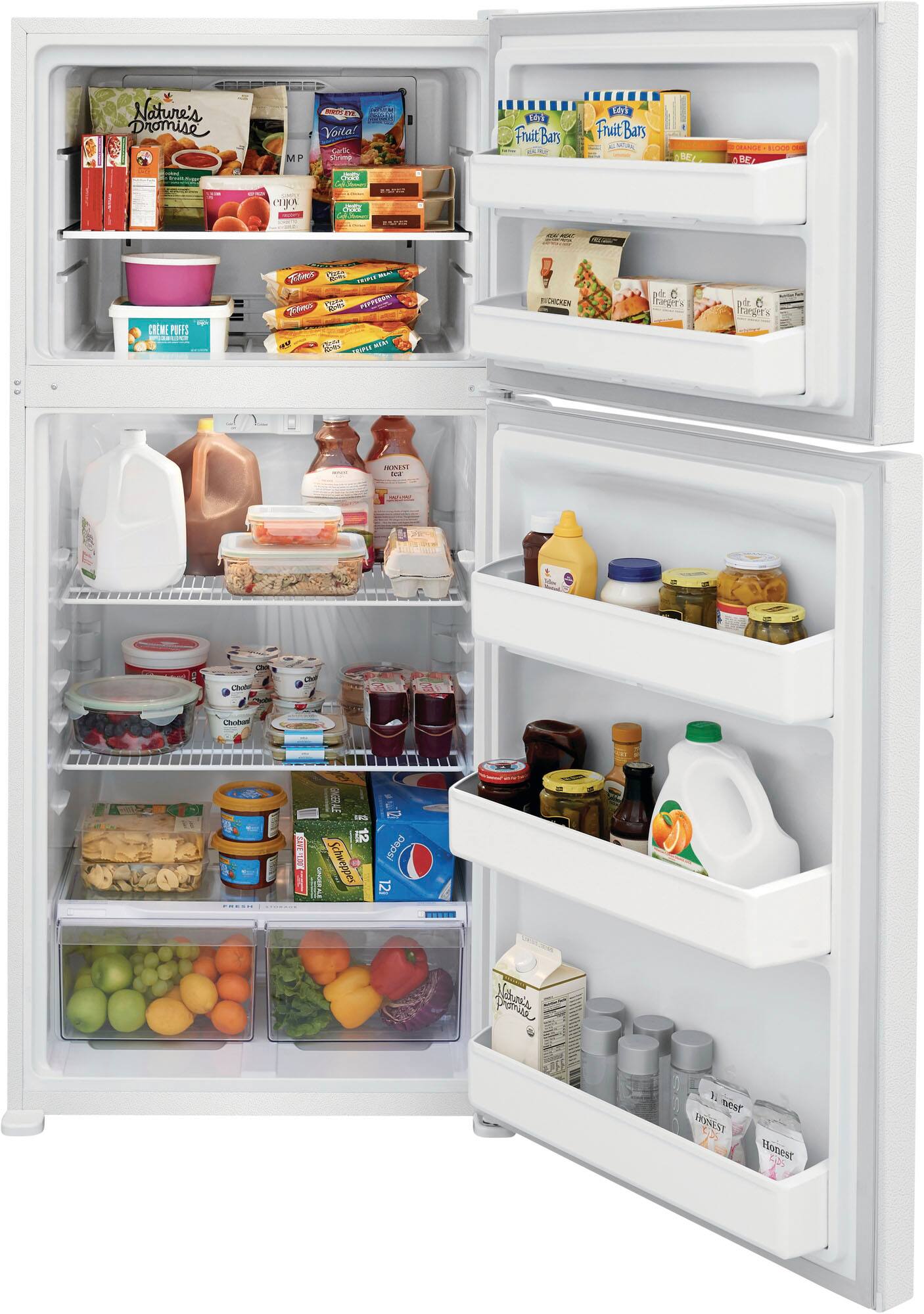 Alt View 3. Frigidaire - 18.3 Cu. Ft. Top Freezer Refrigerator - White.