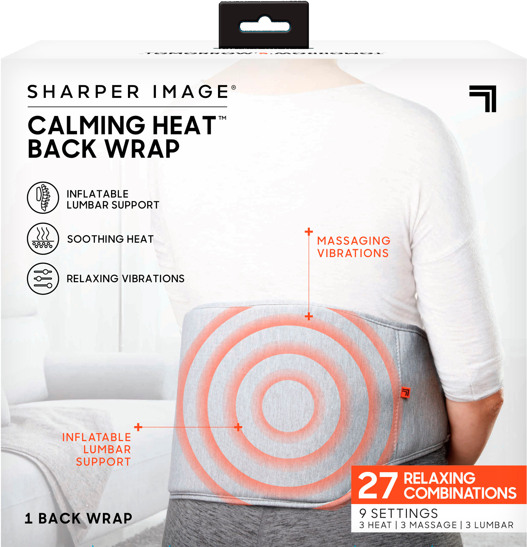 Sharper Image Calming Heat Neck Wrap with Heat Massage 