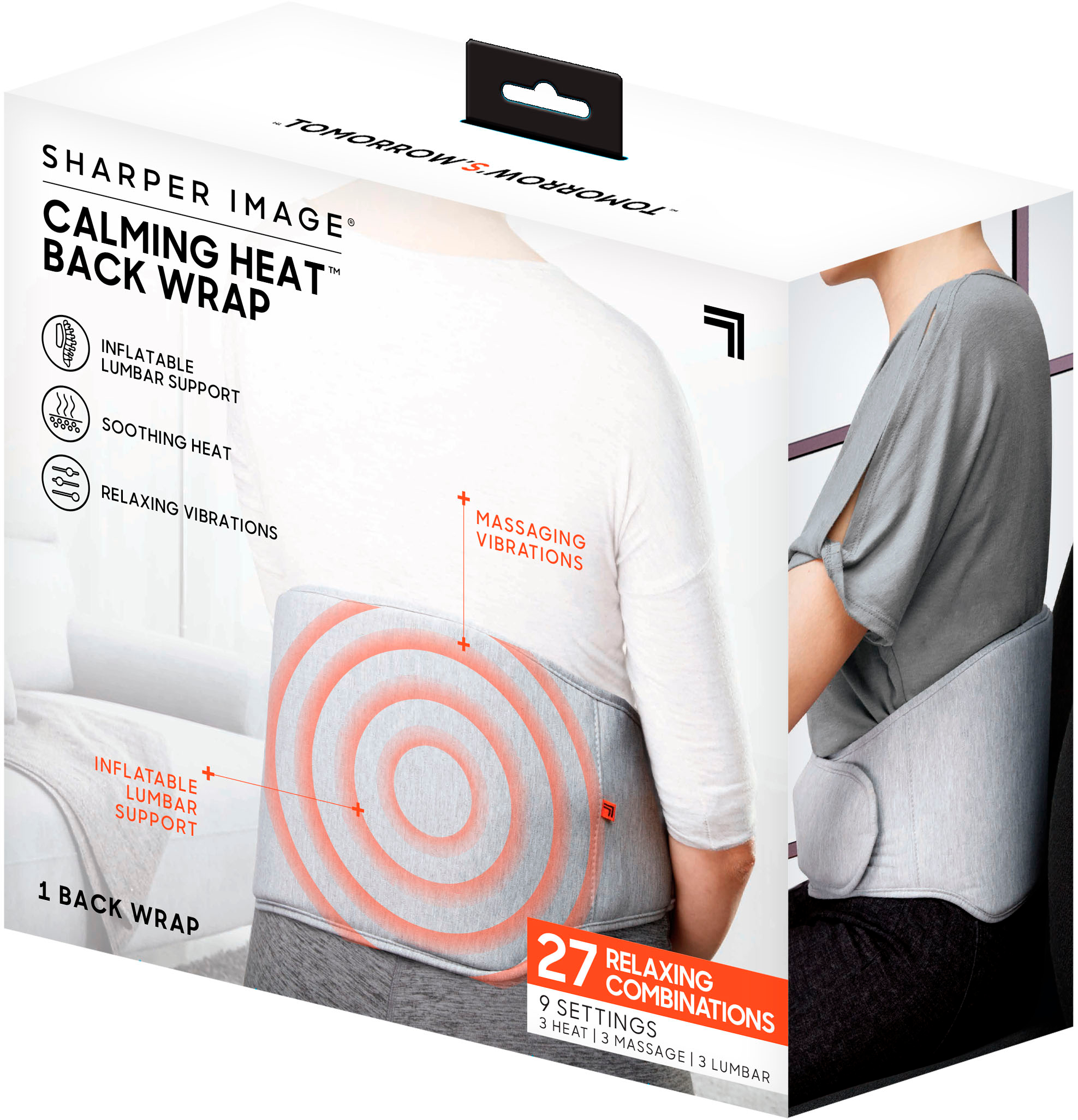 Calming Heat Massaging Weighted Heating Pad Grey CWT02106 - Best Buy