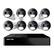 Front. Night Owl - 8 Channel Network Video Recorder with 8 Wired IP 4K HD Spotlight Cameras and 2TB Pre-Installed Hard Drive - Black and White.
