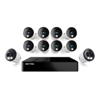 Night Owl - 16 Channel Digital Video Recorder with 12 Wired 4K HD Spotlight Cameras and 2TB Pre-Installed Hard Drive - Black and White - Front_Zoom