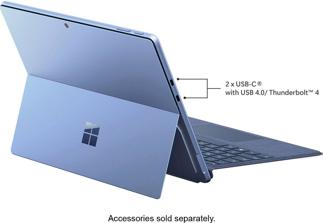 Alt View 16. Microsoft - Surface Pro 9 - 13" Touch-Screen - Intel Evo Platform Core i7 - 16GB Memory - 256GB SSD - Device Only (Latest Model) - Sapphire.