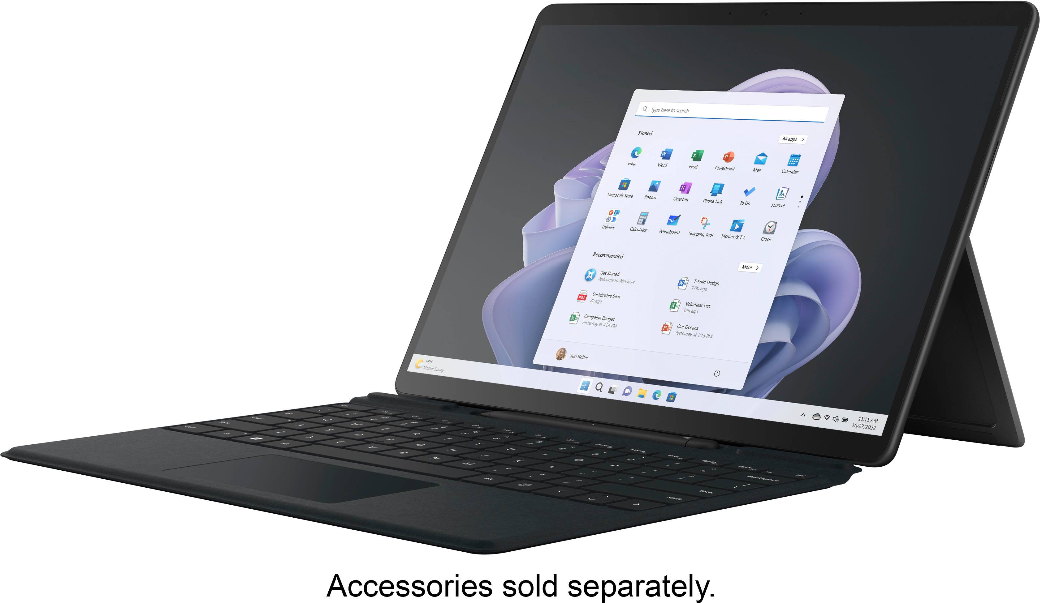 Alt View 11. Microsoft - Surface Pro 9 - 13" Touch-Screen - Intel Evo Platform Core i5 - 8GB Memory - 256GB SSD - Device Only - Graphite.
