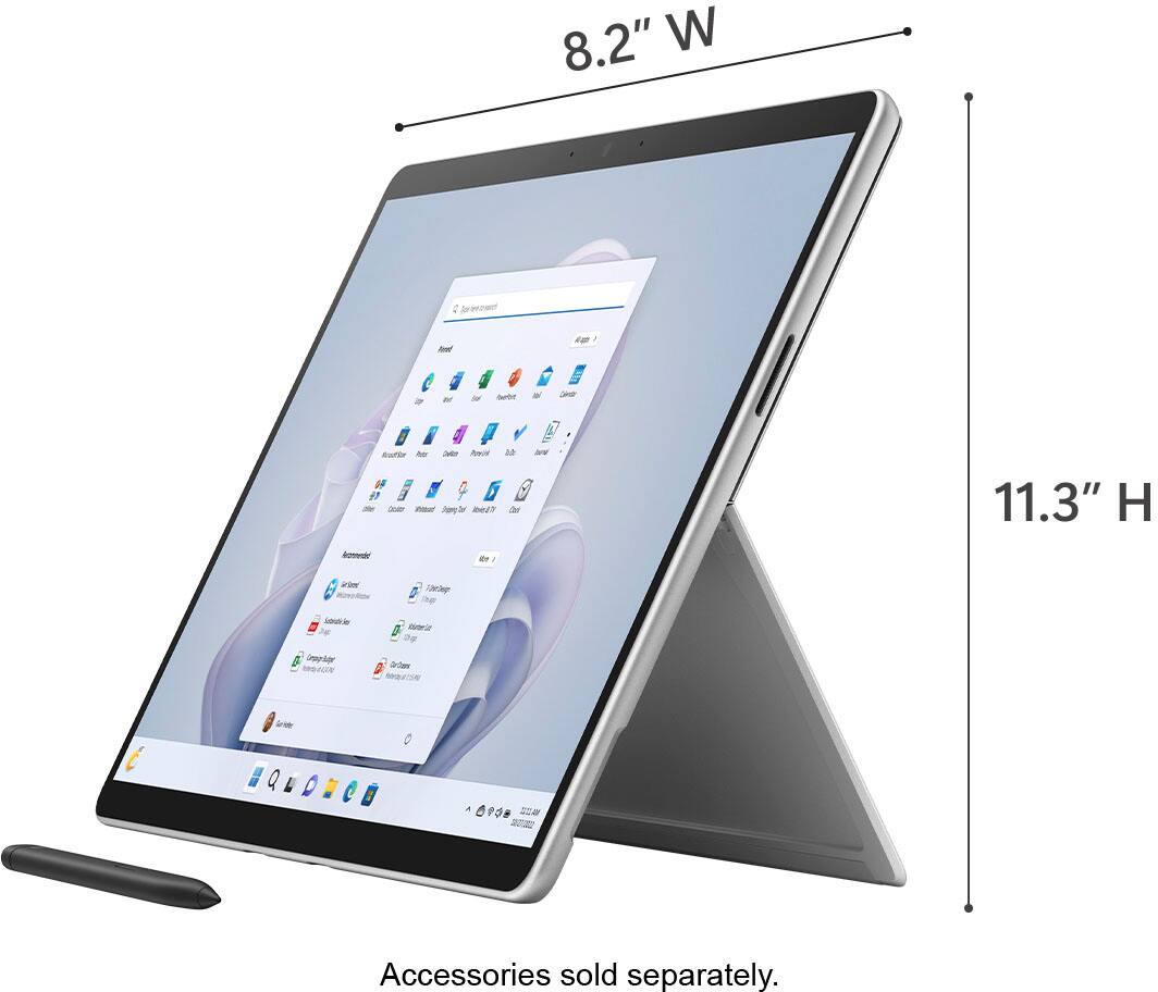 Alt View 16. Microsoft - Surface Pro 9 - 13" Touch-Screen - Intel Core i5 - 8GB Memory - 128GB SSD - Device Only - Platinum.