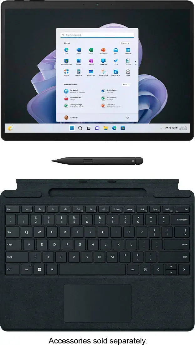 Alt View 18. Microsoft - Surface Pro 9 - 13" Touch-Screen - Intel Evo Platform Core i7 - 16GB Memory - 256GB SSD - Device Only - Graphite.