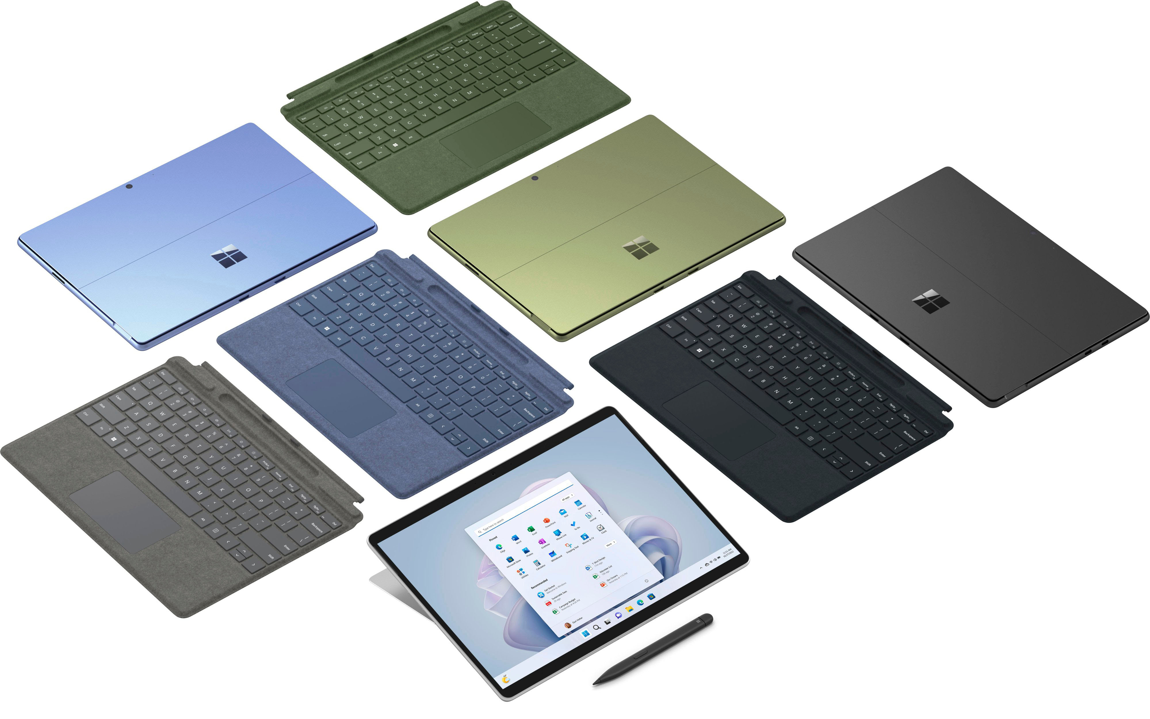 Microsoft QIX00018 Surface Pro 9 13 Touch Tablet, Intel i7, 16GB/256GB,  Graphite Bundle with Microsoft Surface Pro Keyboard, Microsoft Surface Slim