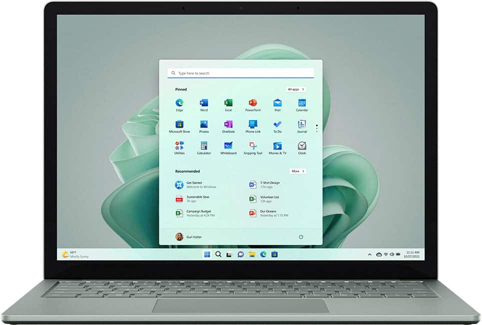 Microsoft - GS Cert Refurb Surface Laptop 5 – 13.5” Touch Screen – Intel Evo Platform Core i5 – 8GB Memory – 512GB SSD - Sage - Front_Zoom