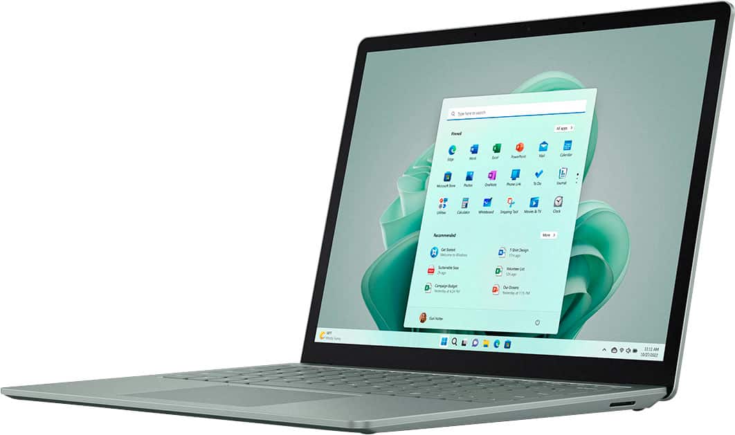 Alt View 12. Microsoft - Surface Laptop 5 - 13.5” Touch-Screen - Intel Evo Platform Core i5 with 8GB Memory - 512GB SSD (Latest Model) - Sage (Metal).
