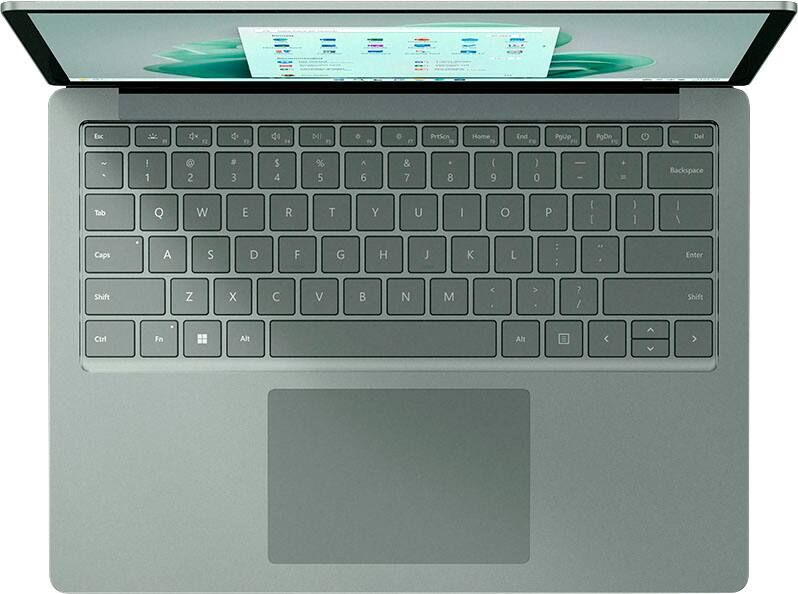Alt View 15. Microsoft - Surface Laptop 5 - 13.5” Touch-Screen - Intel Evo Platform Core i5 with 8GB Memory - 512GB SSD (Latest Model) - Sage (Metal).
