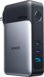 Anker - 733 10k mAh 2-in-1 Portable Battery with GaN and 65W Fast Wall charger for iPhone, Samsung, Tablets, and Laptops - Black - Alt_View_Zoom_1