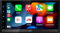 Front. JVC - 6.8" Android Auto and Apple CarPlay Bluetooth Digital Media (DM) Receiver and Maestro Ready - Black.