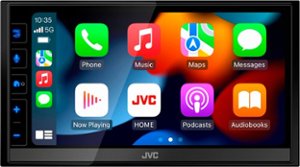 JVC - 6.8" Android Auto and Apple CarPlay Bluetooth Digital Media Receiver - Black - Front_Zoom