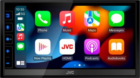 JVC - 6.8" Android Auto and Apple CarPlay Bluetooth Digital Media Receiver - Black