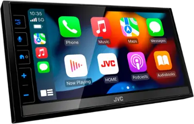JVC - 6.8" Android Auto and Apple CarPlay Bluetooth Digital Media (DM) Receiver and Maestro Ready - Black