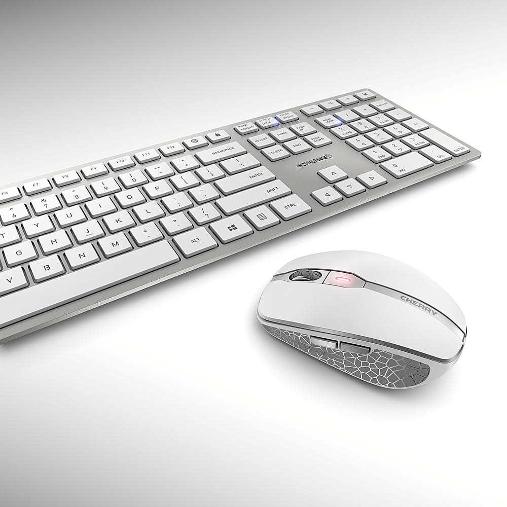 CHERRY - DW 9100 Slim Fullsize Wireless Keyboard and Mouse Bundle - White/Silver - Alt_View_Zoom_11