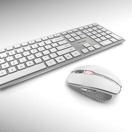 CHERRY - DW 9100 Slim Fullsize Wireless Keyboard and Mouse Bundle - White/Silver