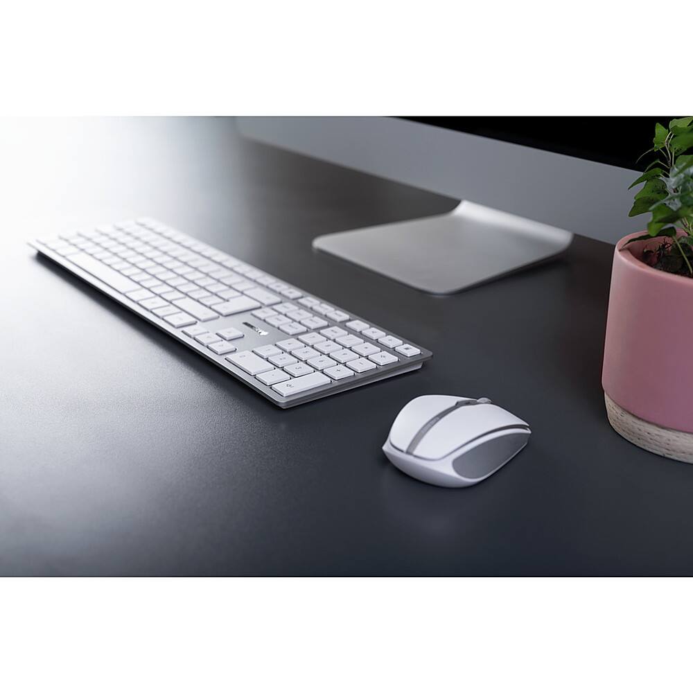Alt View 17. CHERRY - DW 9100 Slim Fullsize Wireless Keyboard and Mouse Bundle - White/silver.