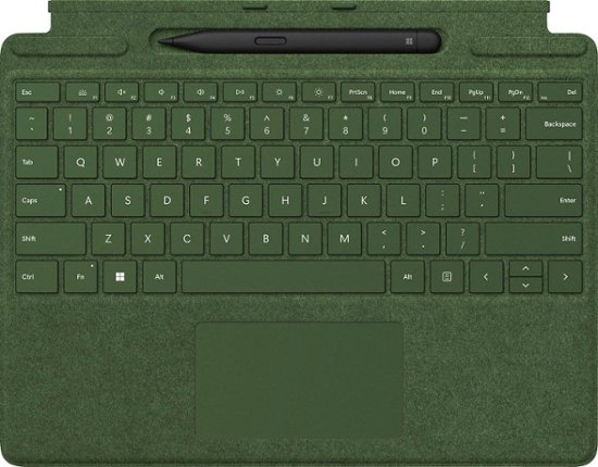 Front Zoom. Microsoft - Surface Slim Pen 2 and Pro Signature Keyboard for Pro X, 8, 9 - Forest.