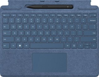 Microsoft - Surface Slim Pen 2 and Pro Signature Keyboard for Pro X, 8, 9 - Sapphire - Front_Zoom