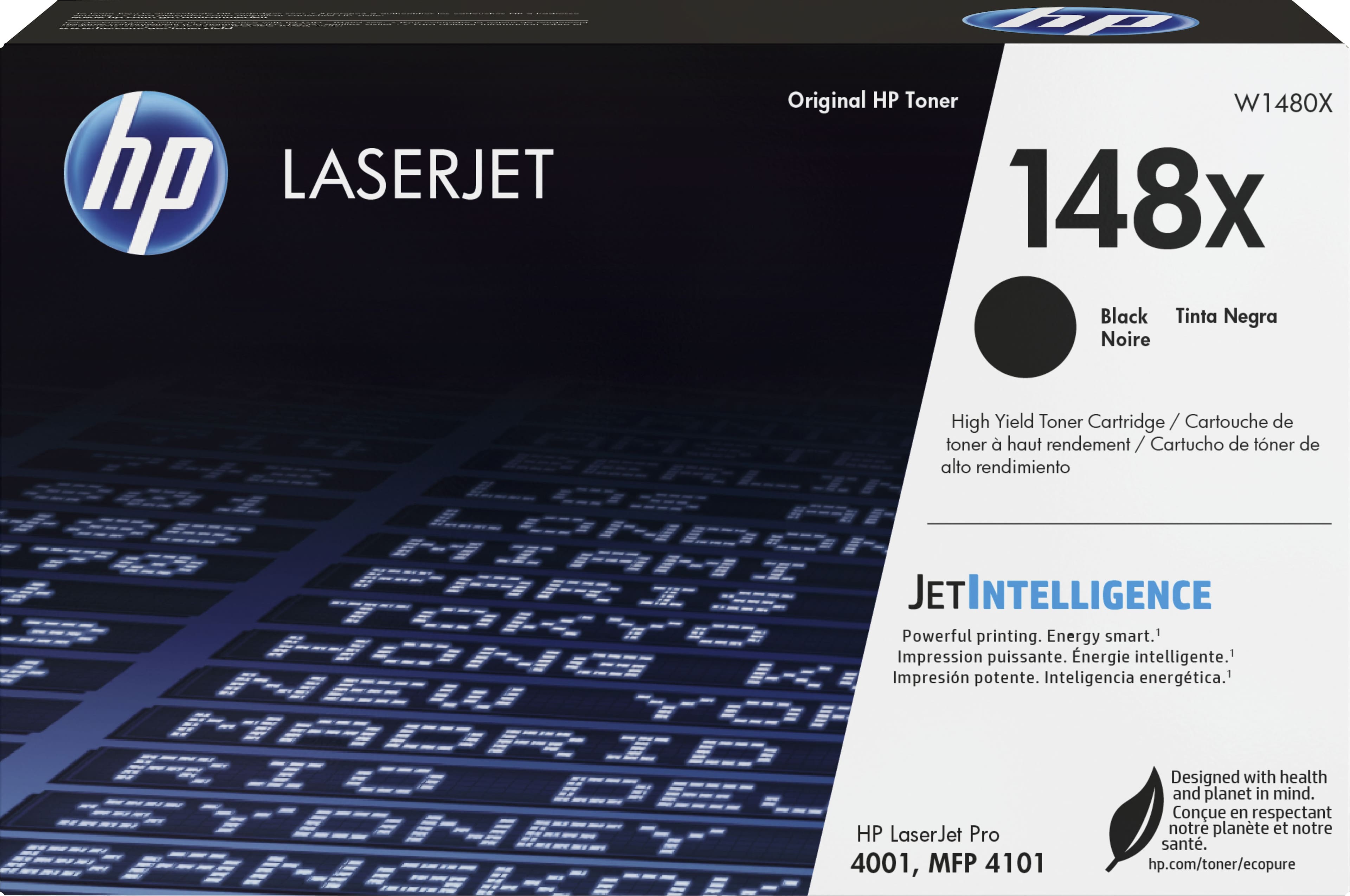 Front. HP - 148X High-Yield Toner Cartridge - Black.