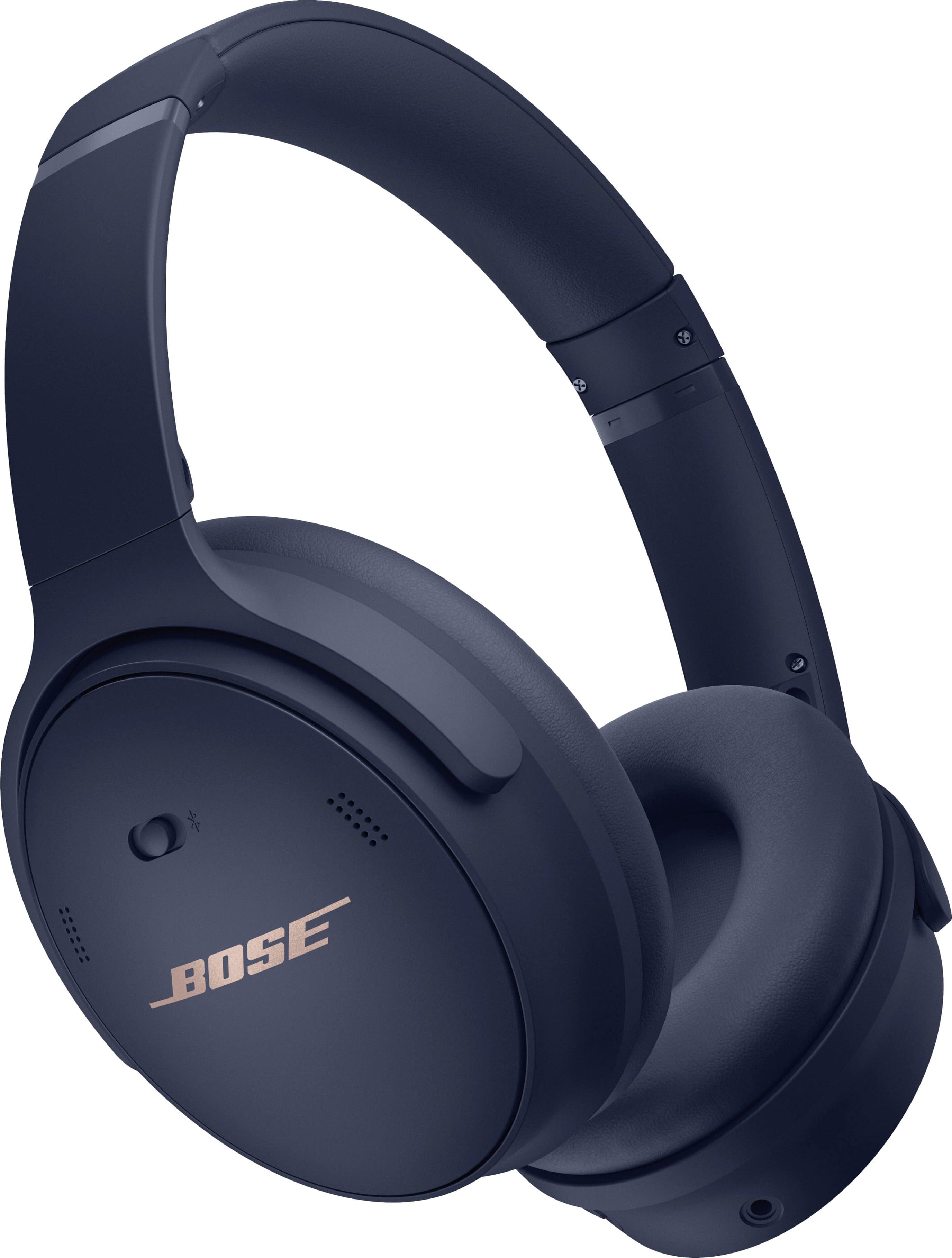 Front. Bose - QuietComfort 45 Wireless Noise Cancelling Over-the-Ear Headphones - Midnight Blue.