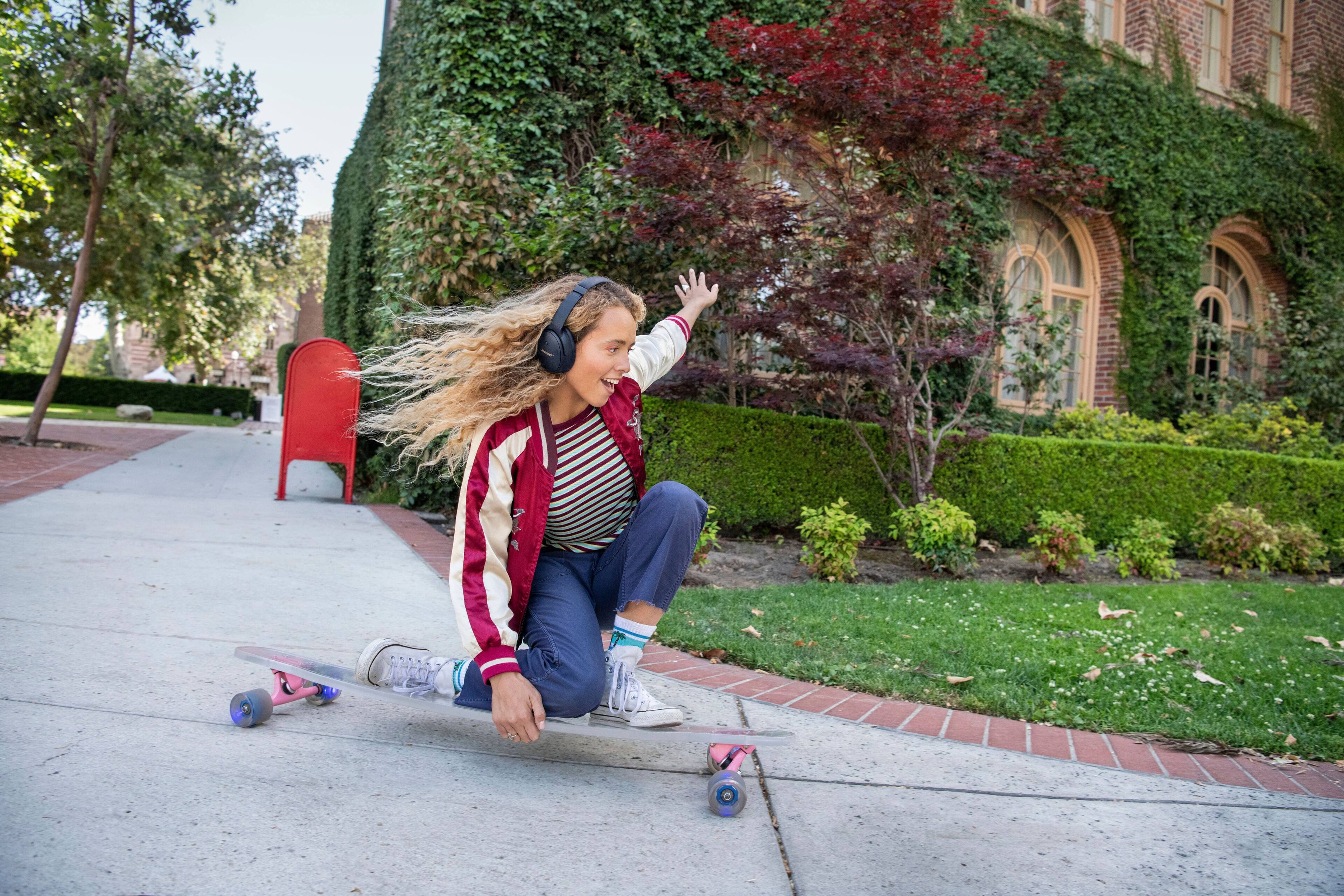 Alt View 15. Bose - QuietComfort 45 Wireless Noise Cancelling Over-the-Ear Headphones - Midnight Blue.