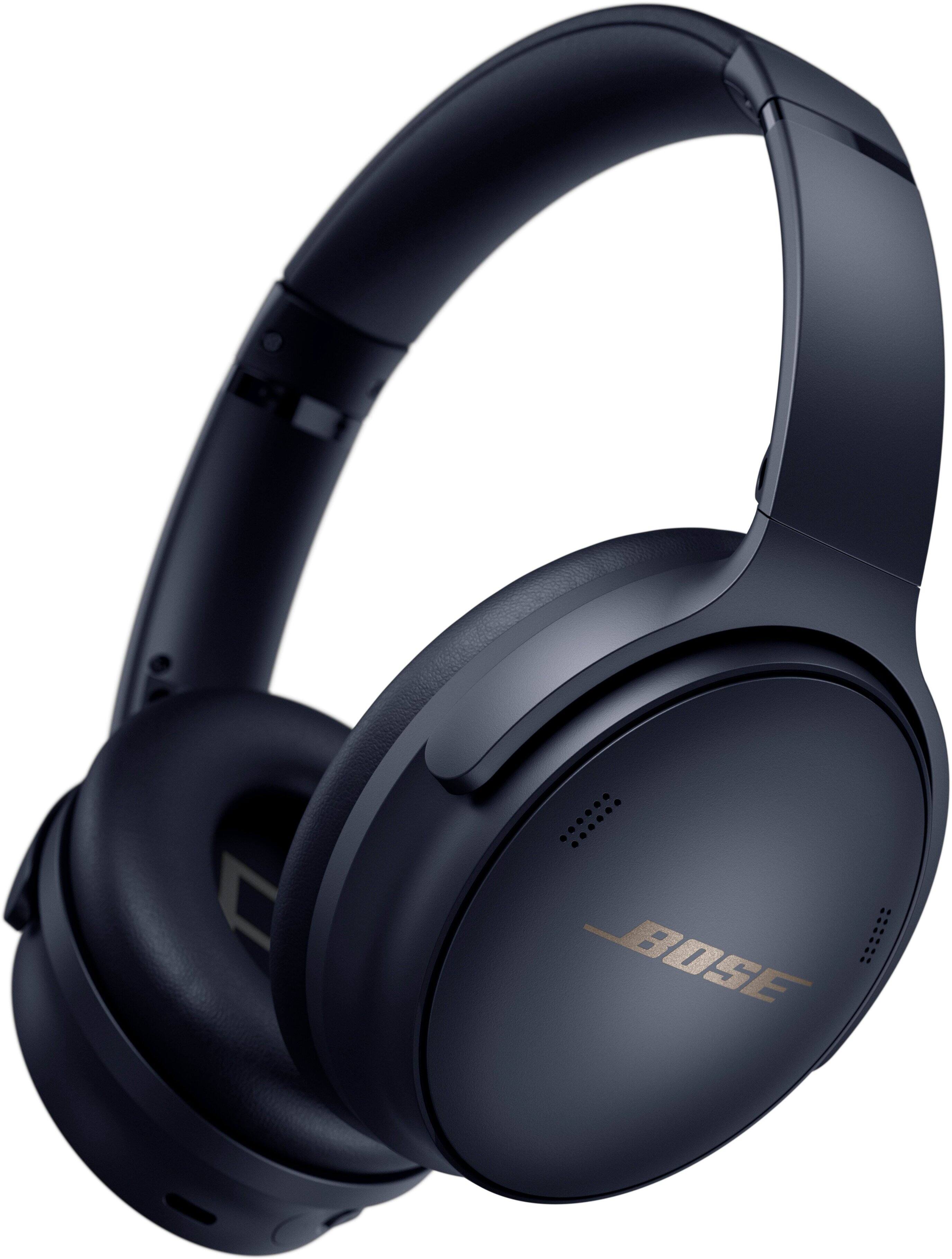 Alt View 16. Bose - QuietComfort 45 Wireless Noise Cancelling Over-the-Ear Headphones - Midnight Blue.
