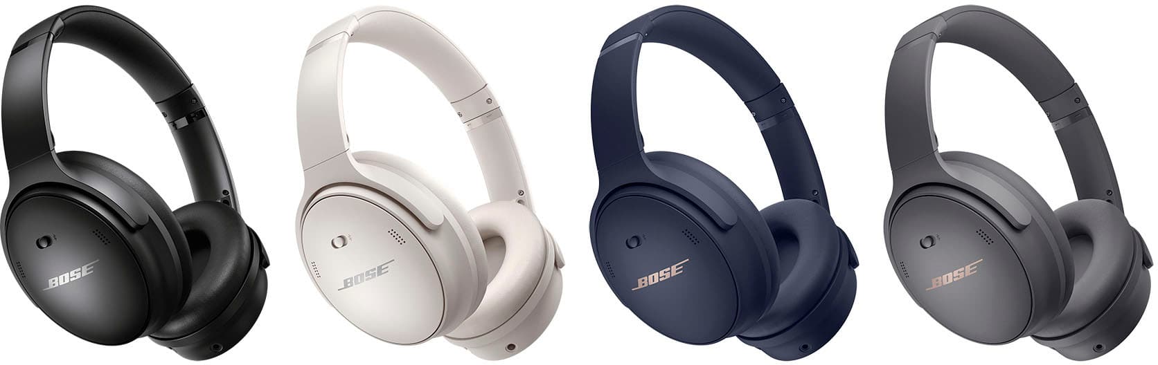 Alt View 17. Bose - QuietComfort 45 Wireless Noise Cancelling Over-the-Ear Headphones - Midnight Blue.