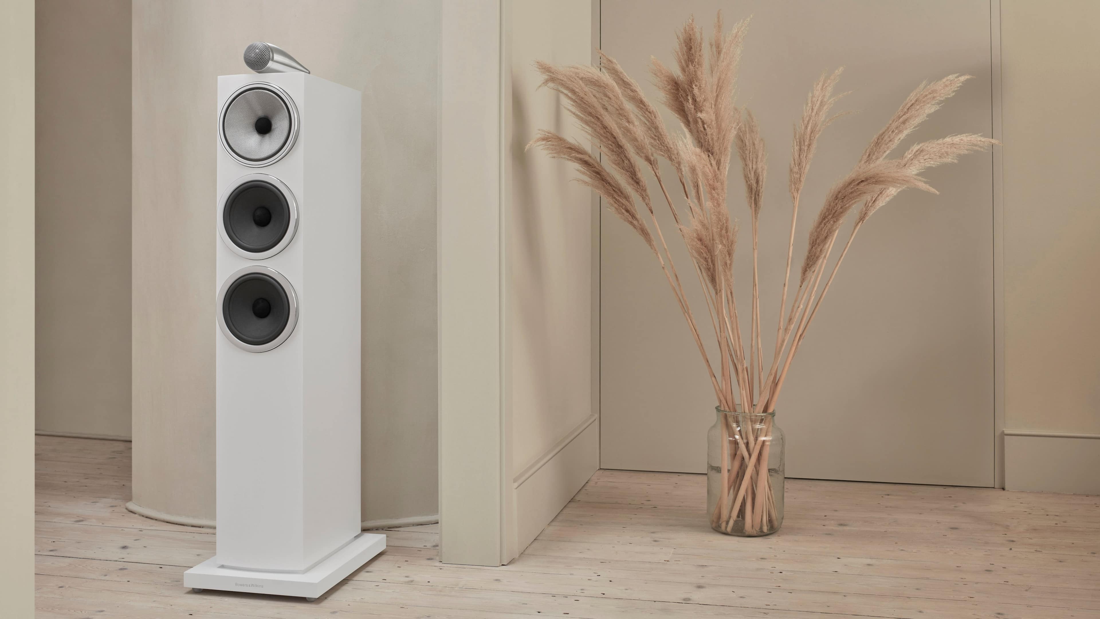 Alt View 11. Bowers & Wilkins - 700 Series 3 Floorstanding Speaker with 1" Tweeter on Top and Two 6.5" Bass Drivers (Each) - White.