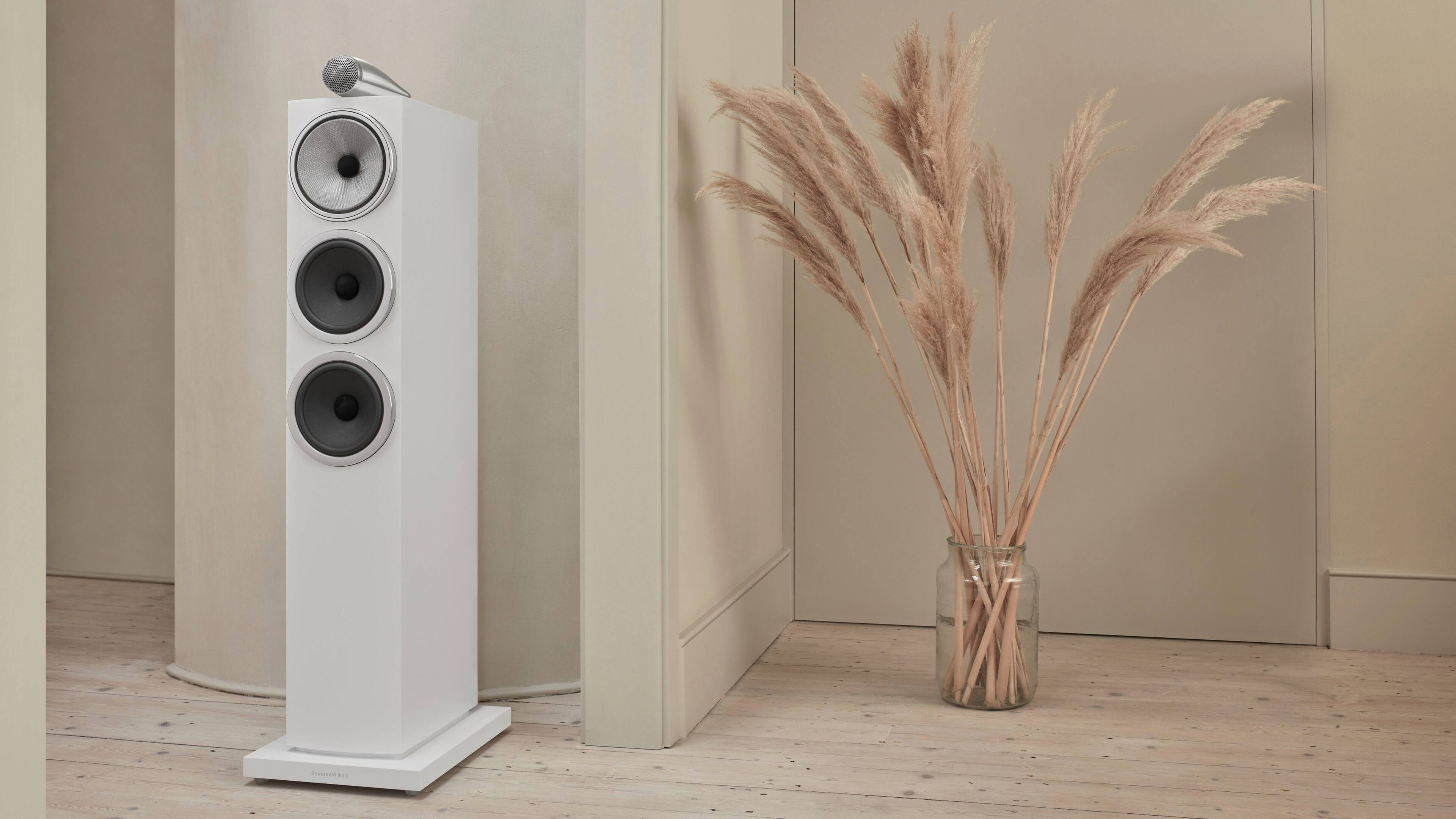 Alt View 11. Bowers & Wilkins - 700 Series 3 Floorstanding Speaker with 1" Tweeter on Top and Two 6.5" Bass Drivers (Each) - White.