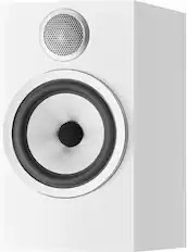 Front. Bowers & Wilkins - 700 Series 3 Bookshelf Speaker with 1" Tweeter and 6.5" Midbass (Pair) - White.