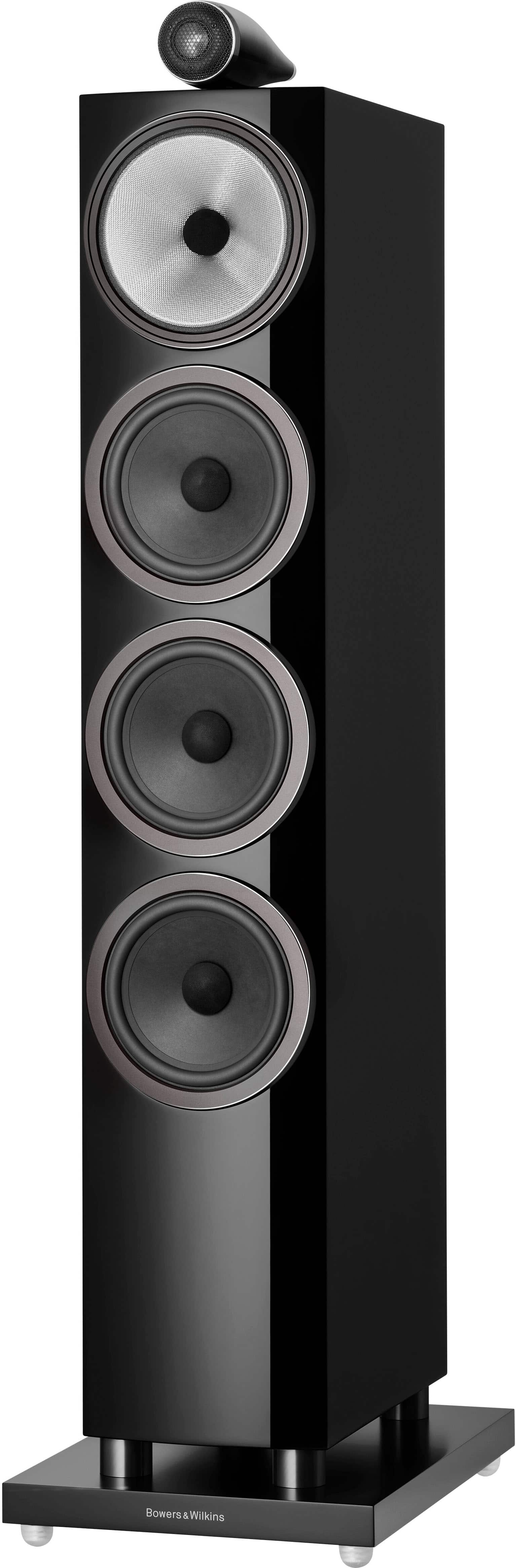 Bowers & Wilkins - 702 S3 Floorstanding Speaker with 1" Tweeter On Top and Three 6.5" Bass Drivers (Each) - Gloss Black - Front_Zoom