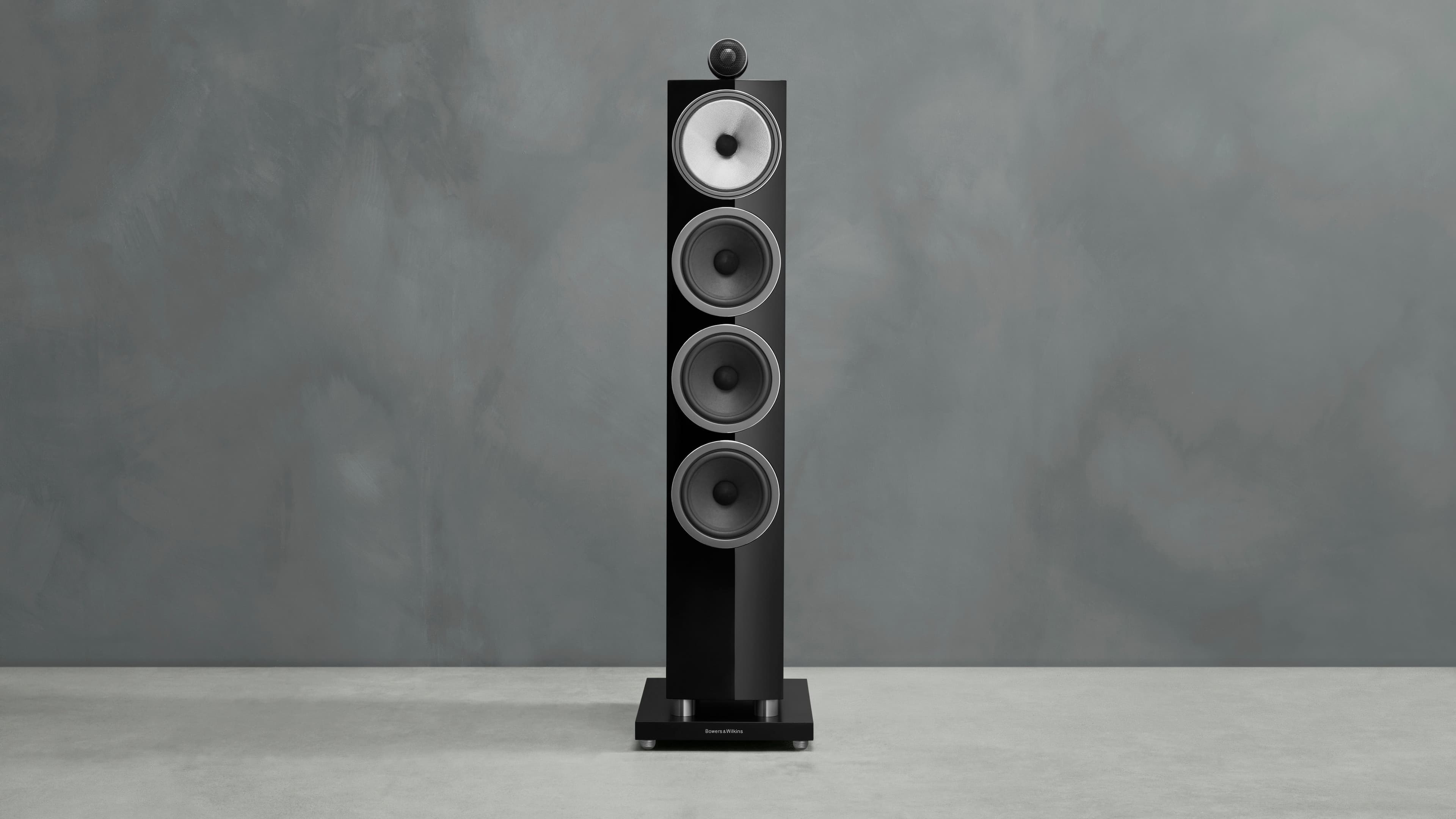 Alt View 11. Bowers & Wilkins - 700 Series 3 Floorstanding Speaker with 1" Tweeter On Top and Three 6.5" Bass Drivers (Each) - Gloss Black.
