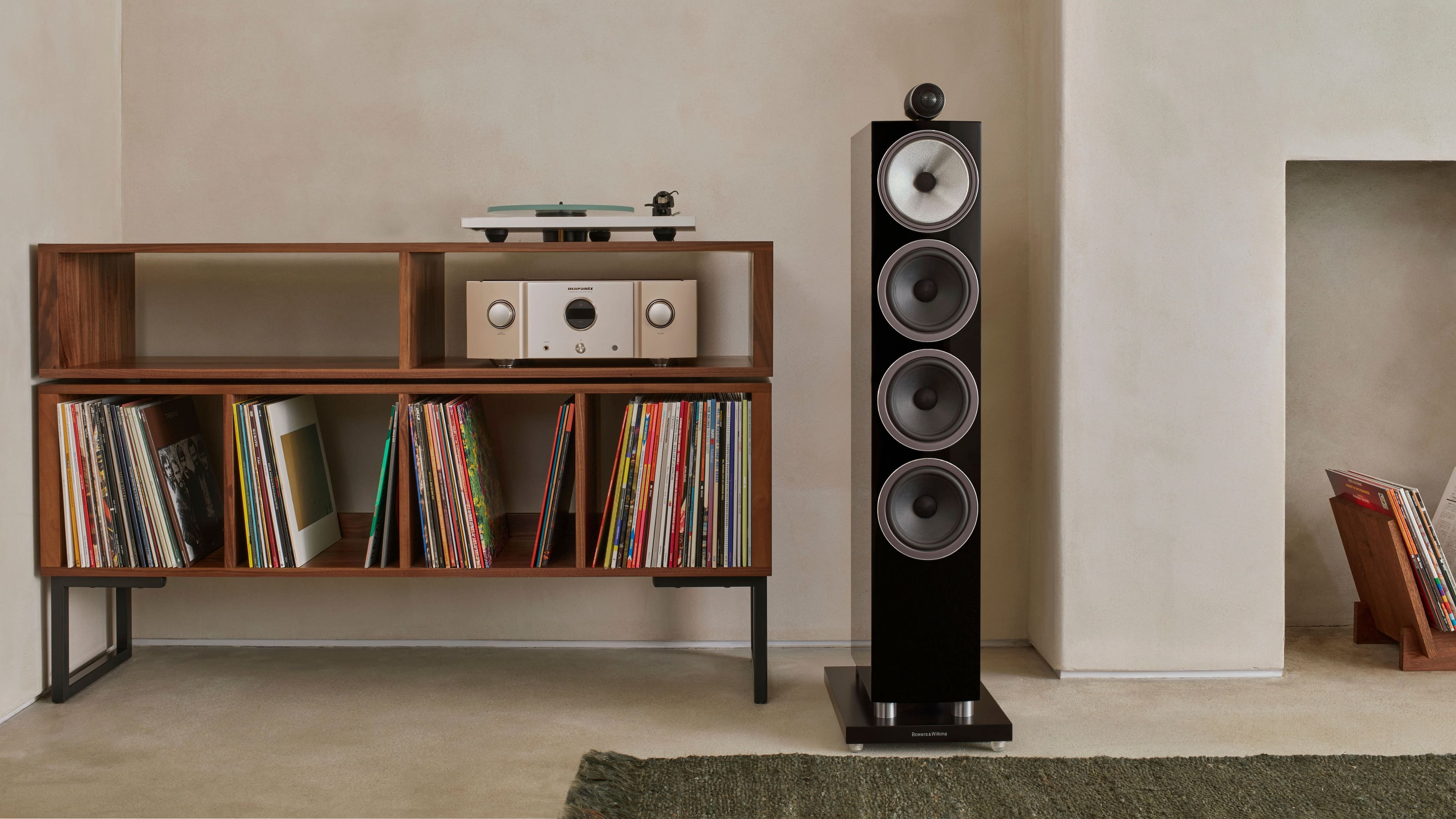 Alt View 13. Bowers & Wilkins - 700 Series 3 Floorstanding Speaker with 1" Tweeter On Top and Three 6.5" Bass Drivers (Each) - Gloss Black.