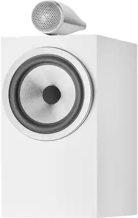 Front. Bowers & Wilkins - 700 Series 3 Bookshelf Speaker with 1" Tweeter on Top and 6.5" Midbass (Pair).