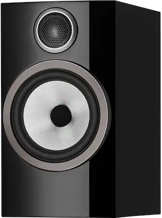 Front. Bowers & Wilkins - 700 Series 3 Bookshelf Speaker with 1" Tweeter and 6.5" Midbass (Pair) - Gloss Black.