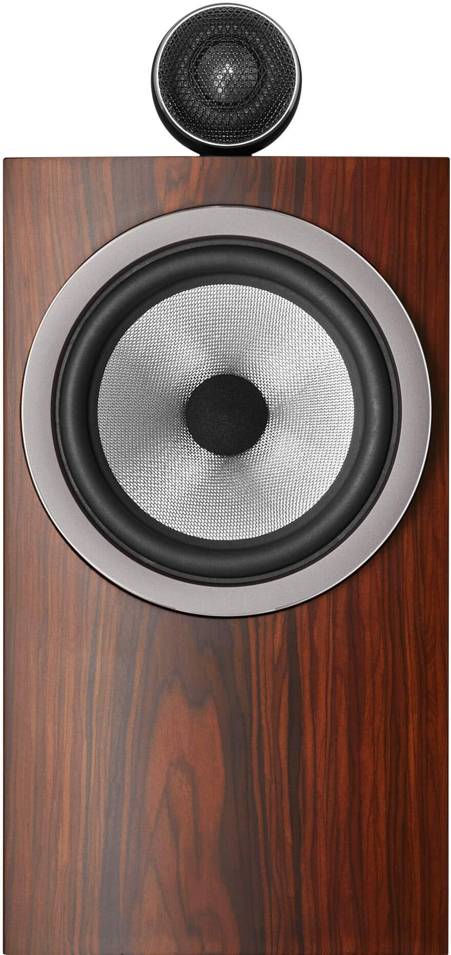 Left View: Bowers & Wilkins - 700 Series 3 Bookshelf Speaker with 1" Tweeter on Top and 6.5" Midbass (Pair) - Mocha