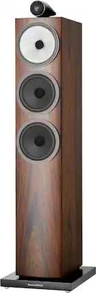 Front. Bowers & Wilkins - 700 Series 3 Floorstanding Speaker with 1" Tweeter on Top and Two 6.5" Bass Drivers (Each) - Mocha.