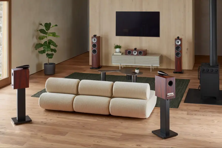 Alt View 14. Bowers & Wilkins - 700 Series 3 Floorstanding Speaker with 1" Tweeter on Top and Two 6.5" Bass Drivers (Each) - Mocha.